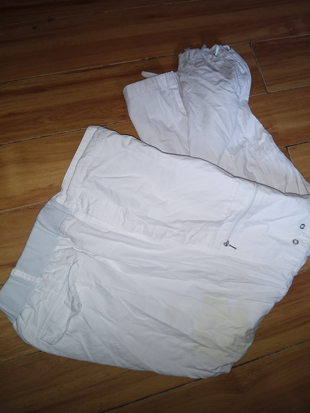#FREE#Lauren Ralph Lauren White Cropped Cargo Pants